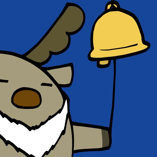 ベル鳴らしトナカイGIFアニメ