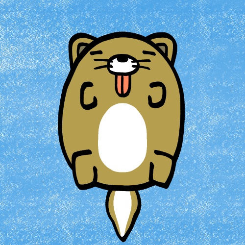 ゴロゴロ寝転び犬GIFアニメ