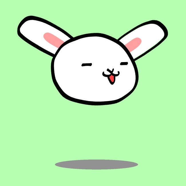 ピョン跳ねウサギGIFアニメ