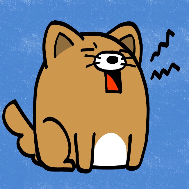 あくび犬GIFアニメ