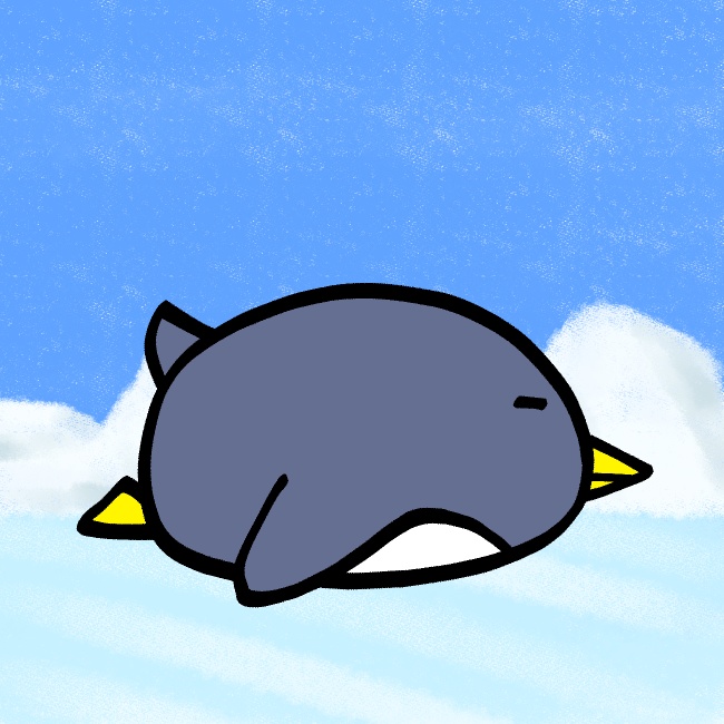 おすべりペンギンGIFアニメ