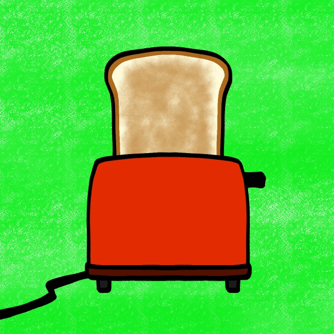 食パン焼きトースターGIFアニメ