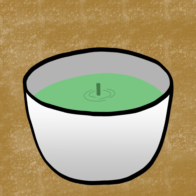 立つ茶柱GIFアニメ