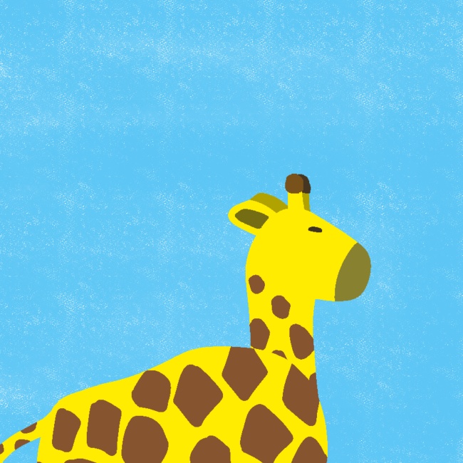 伸び縮みキリンGIFアニメ