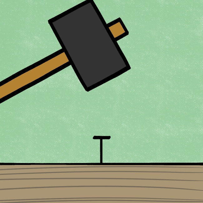 釘打ち金槌GIFアニメ