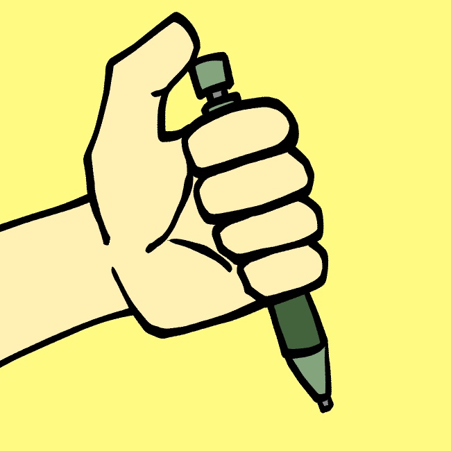 カチカチ芯出しペンシルGIFアニメ