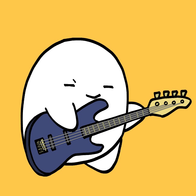 ベース演奏GIFアニメ