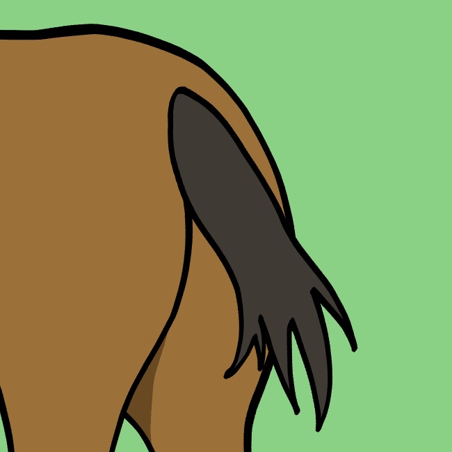 なびく馬の尻尾GIFアニメ