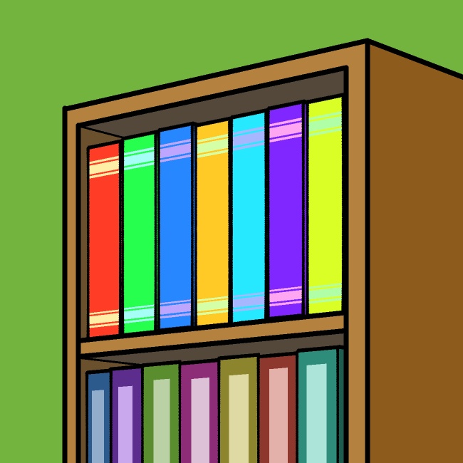 本棚収納GIFアニメ