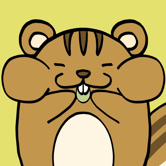ナッツもぐもぐリスGIFアニメ