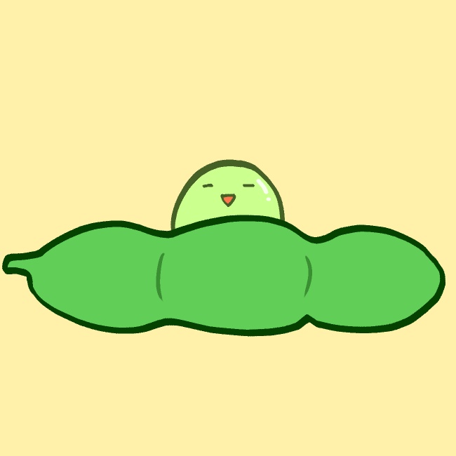 枝豆にょっきりGIFアニメ