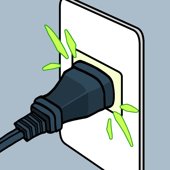 コンセントプラグ挿しGIFアニメ