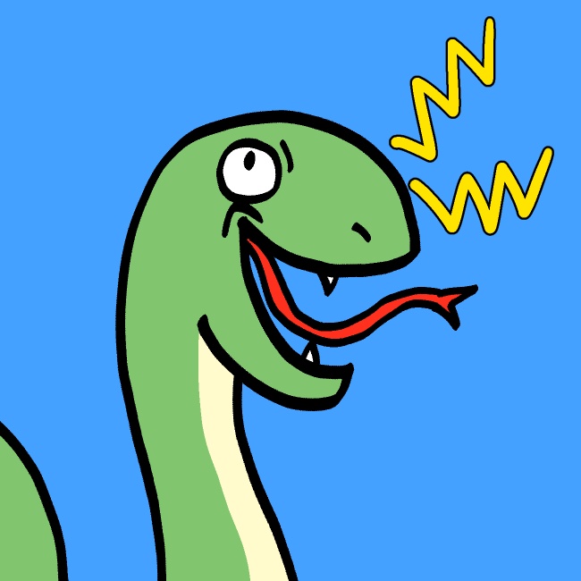 ヘビ威嚇GIFアニメ