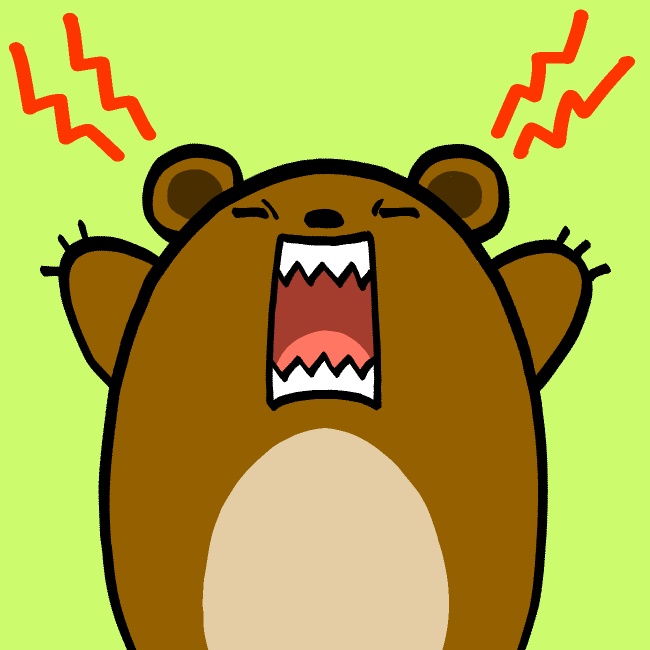 クマ威嚇GIFアニメ