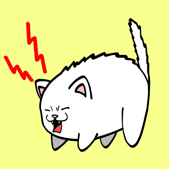 ネコ威嚇GIFアニメ