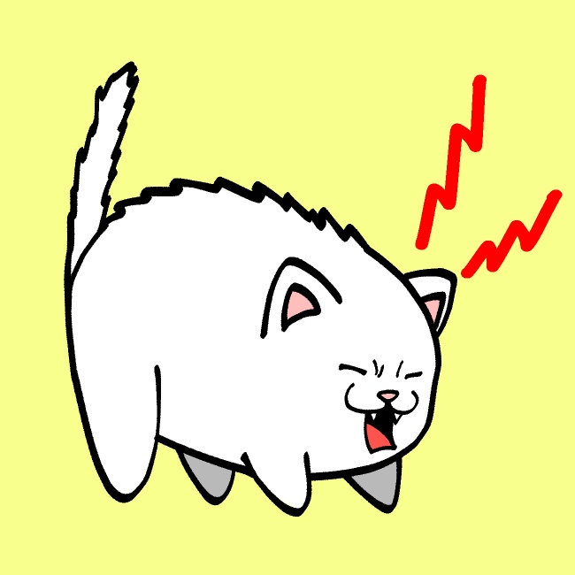 ネコ威嚇GIFアニメ