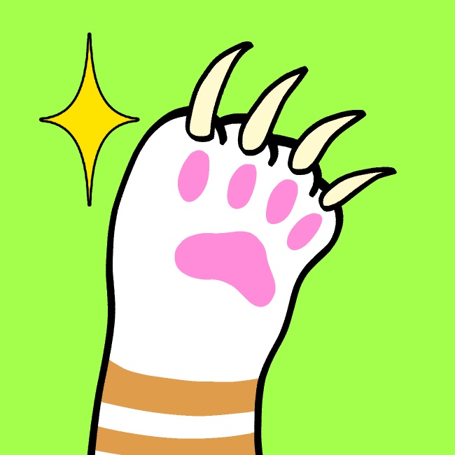 猫の手爪シャキンGIFアニメ