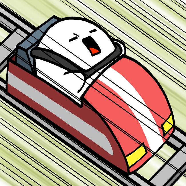 絶叫ジェットコースターGIFアニメ