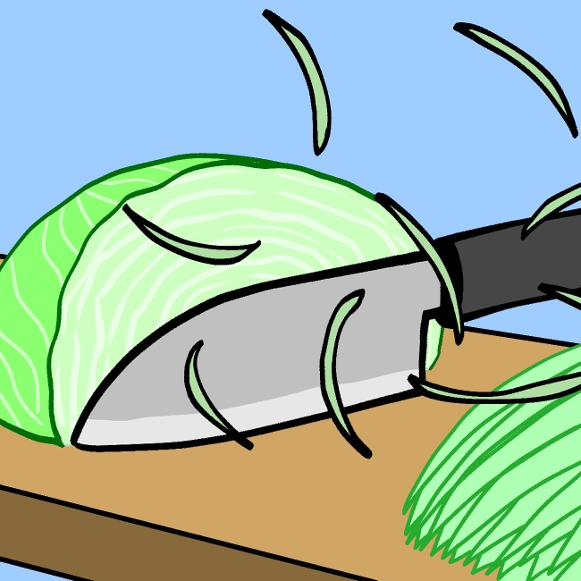 キャベツ千切りザクザクGIFアニメ