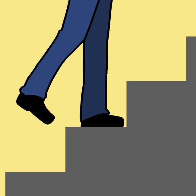 階段上りGIFアニメ