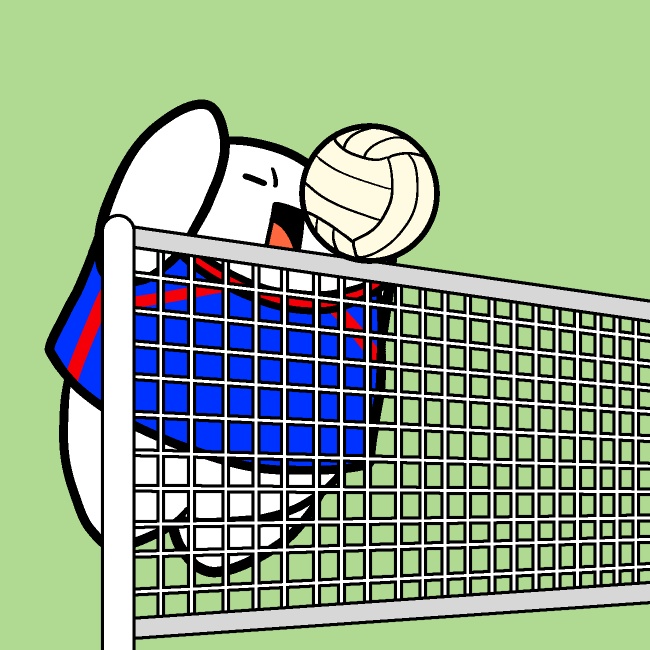 バレーボールブロックGIFアニメ