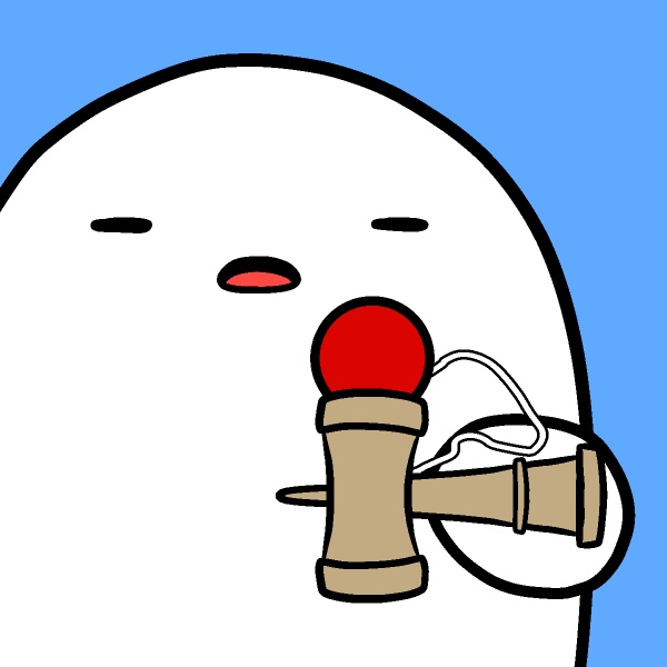 けん玉もしかめGIFアニメ