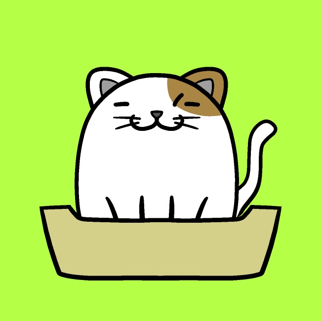トイレぷるぷる猫GIFアニメ