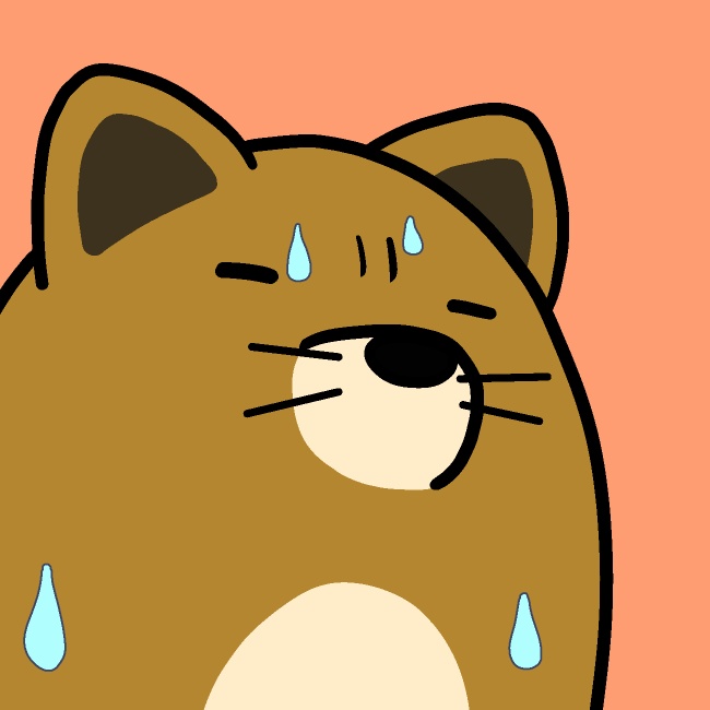 だらだら汗っかき犬GIFアニメ