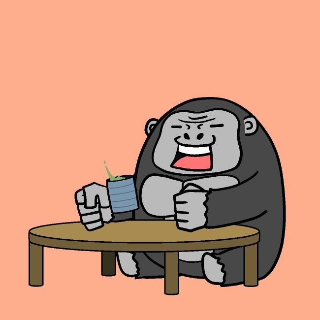 台パン怒りゴリラGIFアニメ