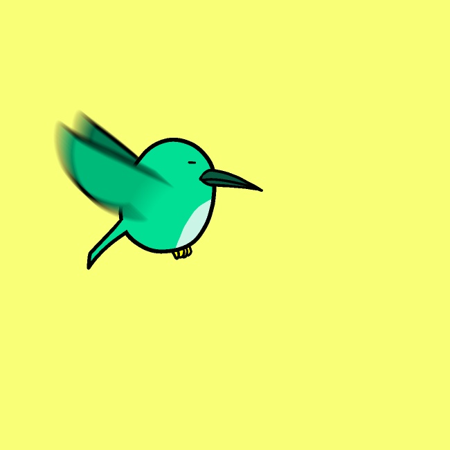 ハチドリのホバリングGIFアニメ