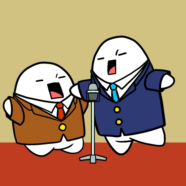 わいわい漫才師GIFアニメ