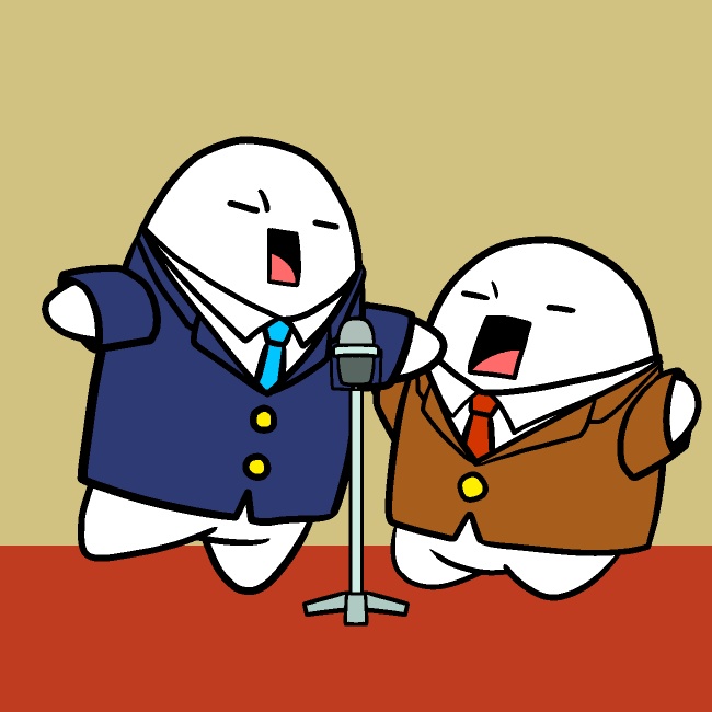 わいわい漫才師GIFアニメ