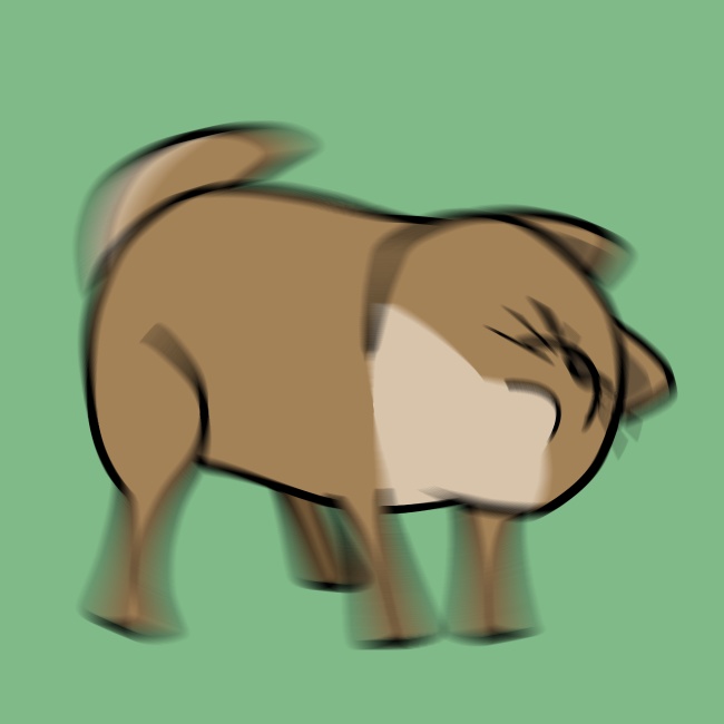 ぶるぶる犬ドリルGIFアニメ