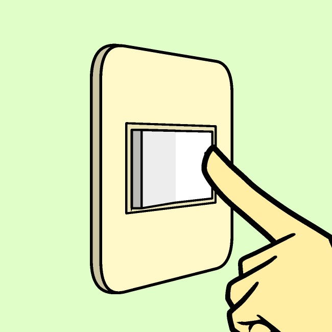 スイッチオン点灯GIFアニメ