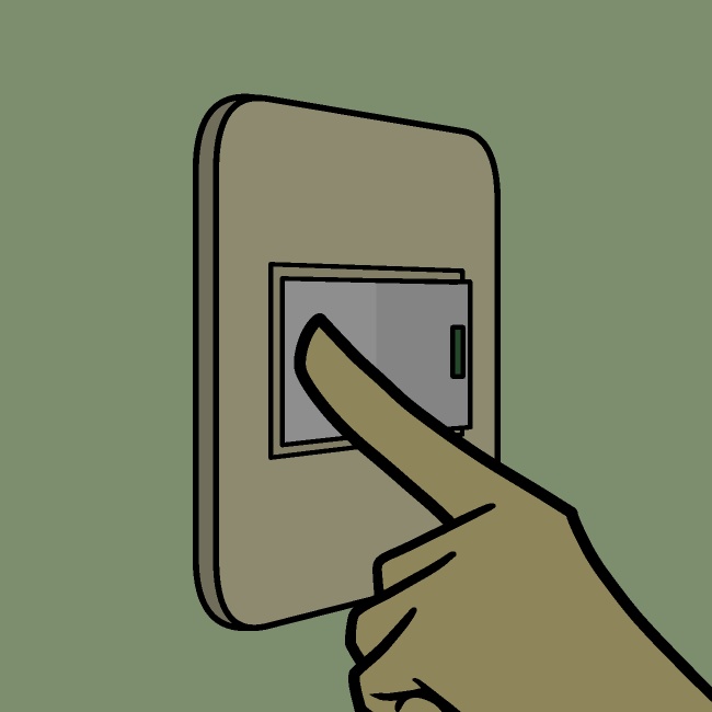 スイッチオフ消灯GIFアニメ