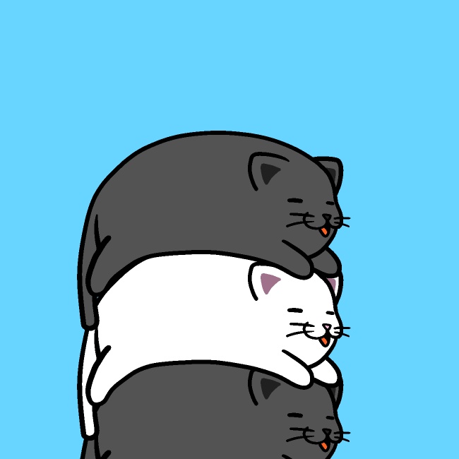 無限ネコ積みGIFアニメ