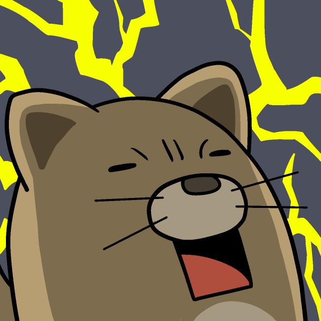 ビックリ犬GIFアニメ