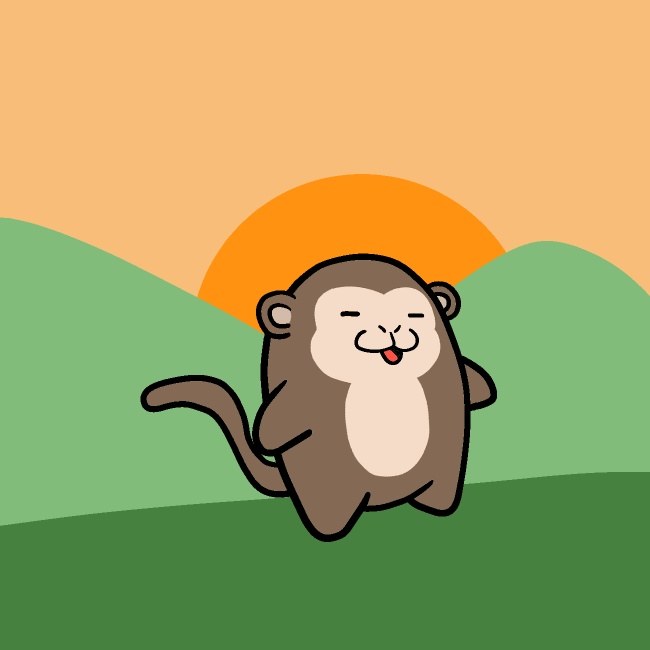 サルが去るGIFアニメ