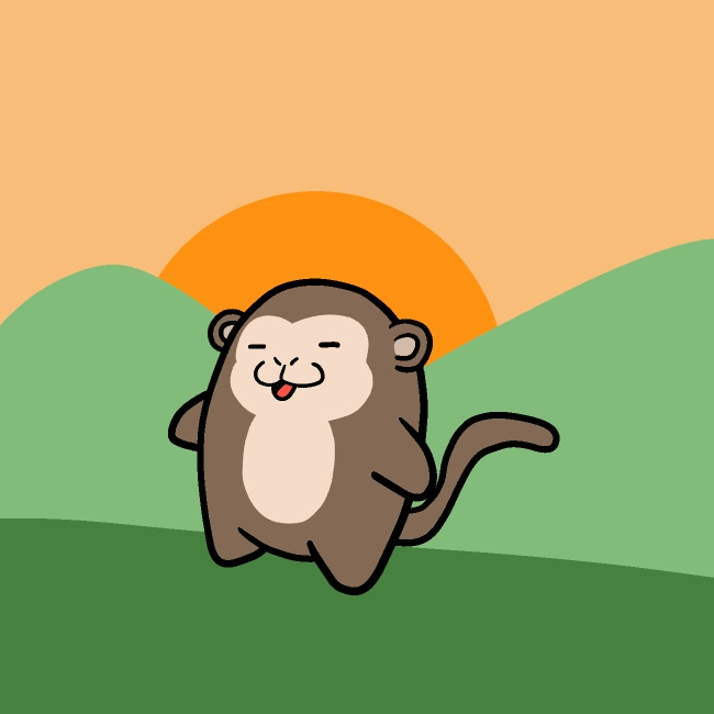 サルが去るGIFアニメ