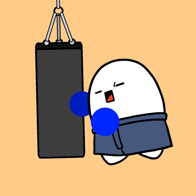 サンドバッグぽこぽこGIFアニメ