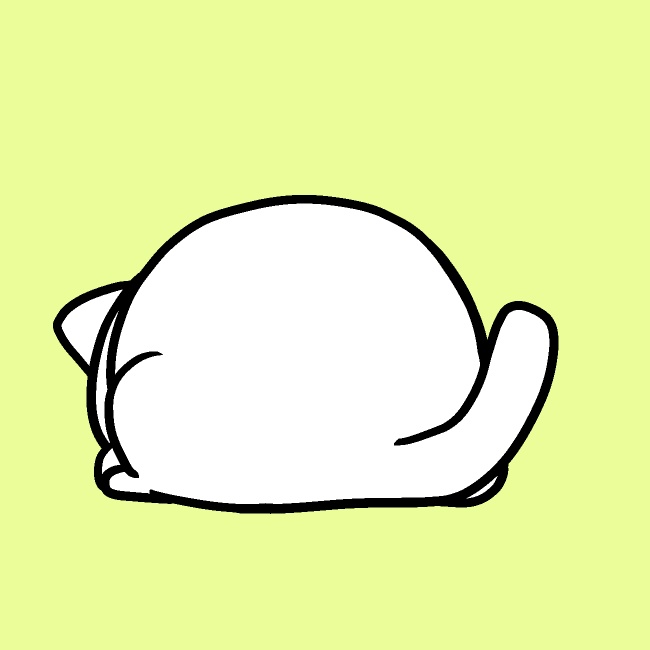 しっぽパタパタ猫GIFアニメ