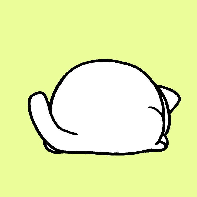 しっぽパタパタ猫GIFアニメ