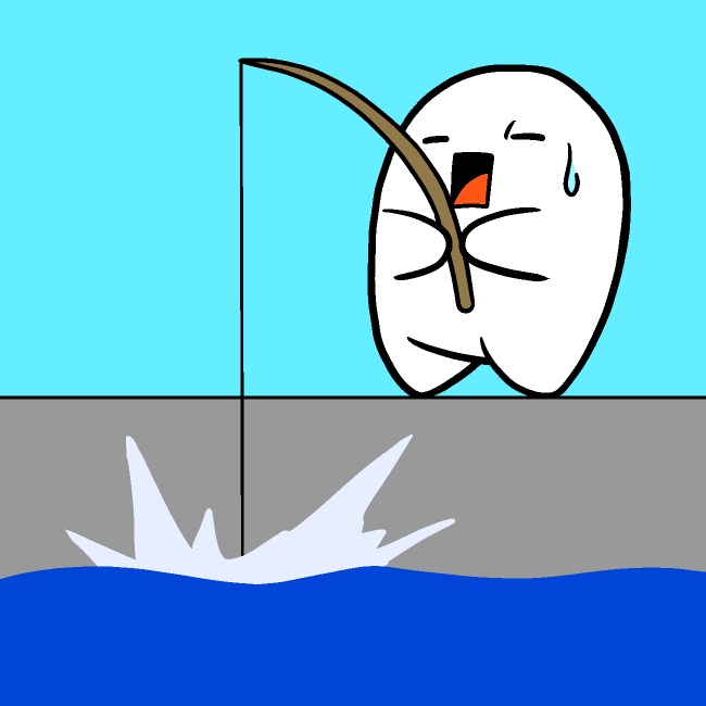 大物釣れそうGIFアニメ