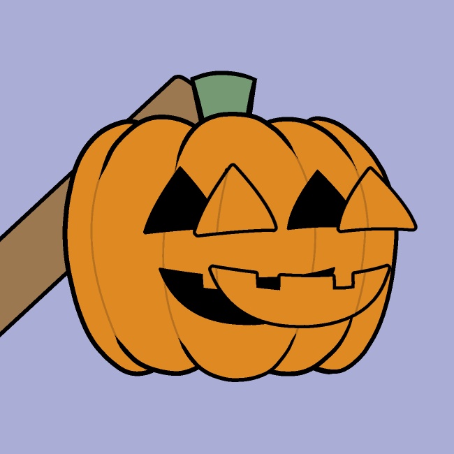 かぼちゃ叩いてハロウィーンGIFアニメ