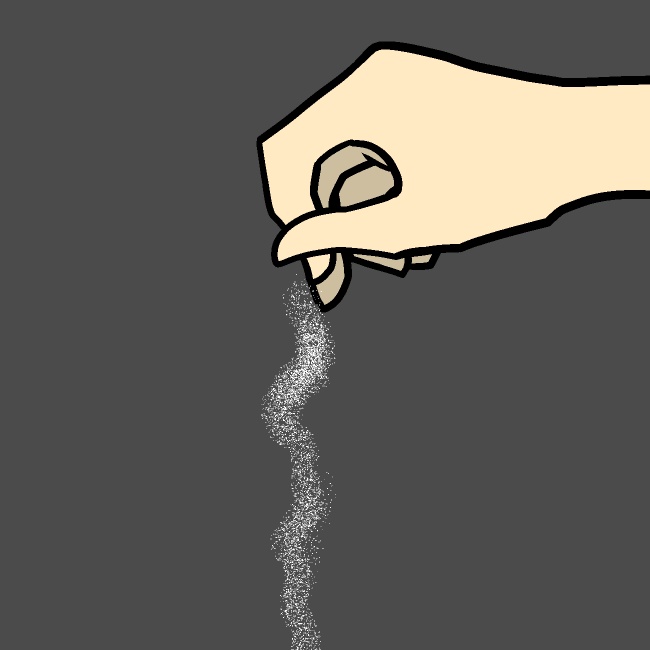 高速ぱらぱら塩ふりGIFアニメ