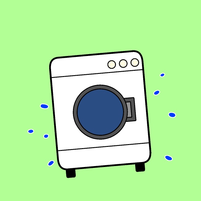 ドラム式洗濯機稼働中GIFアニメ
