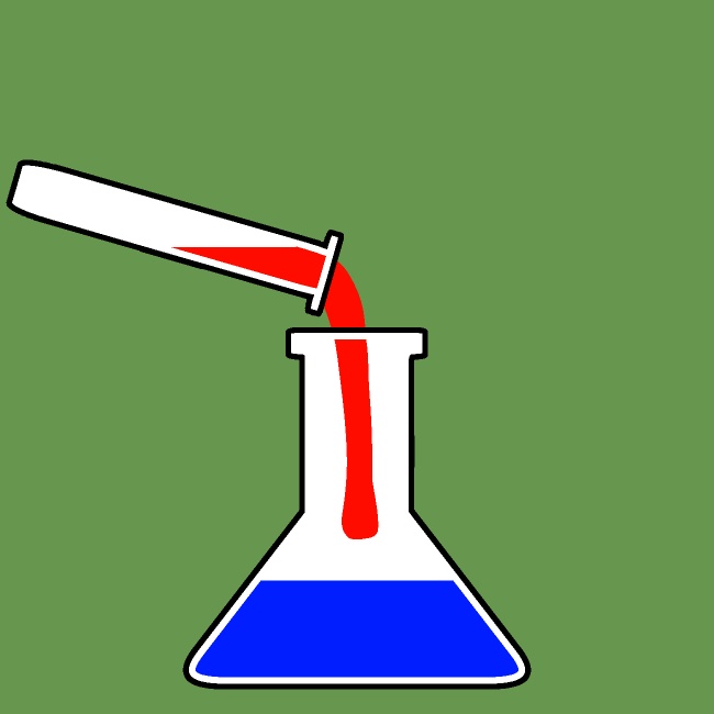 三角フラスコ科学実験GIFアニメ