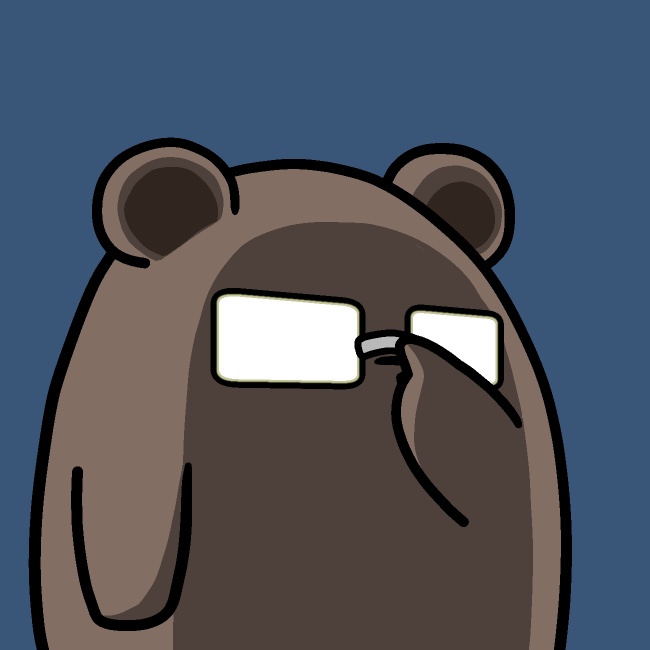 眼鏡クイッ熊GIFアニメ