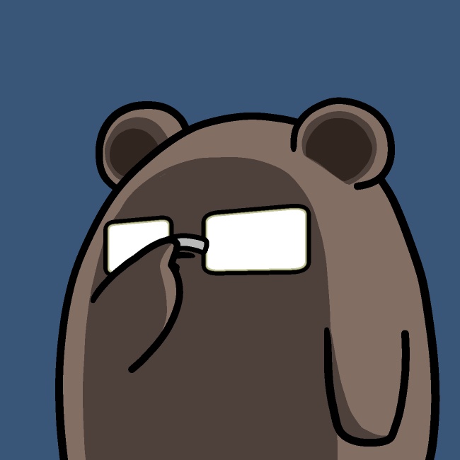 眼鏡クイッ熊GIFアニメ
