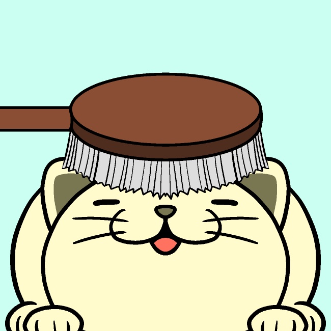 猫ブラッシングGIFアニメ